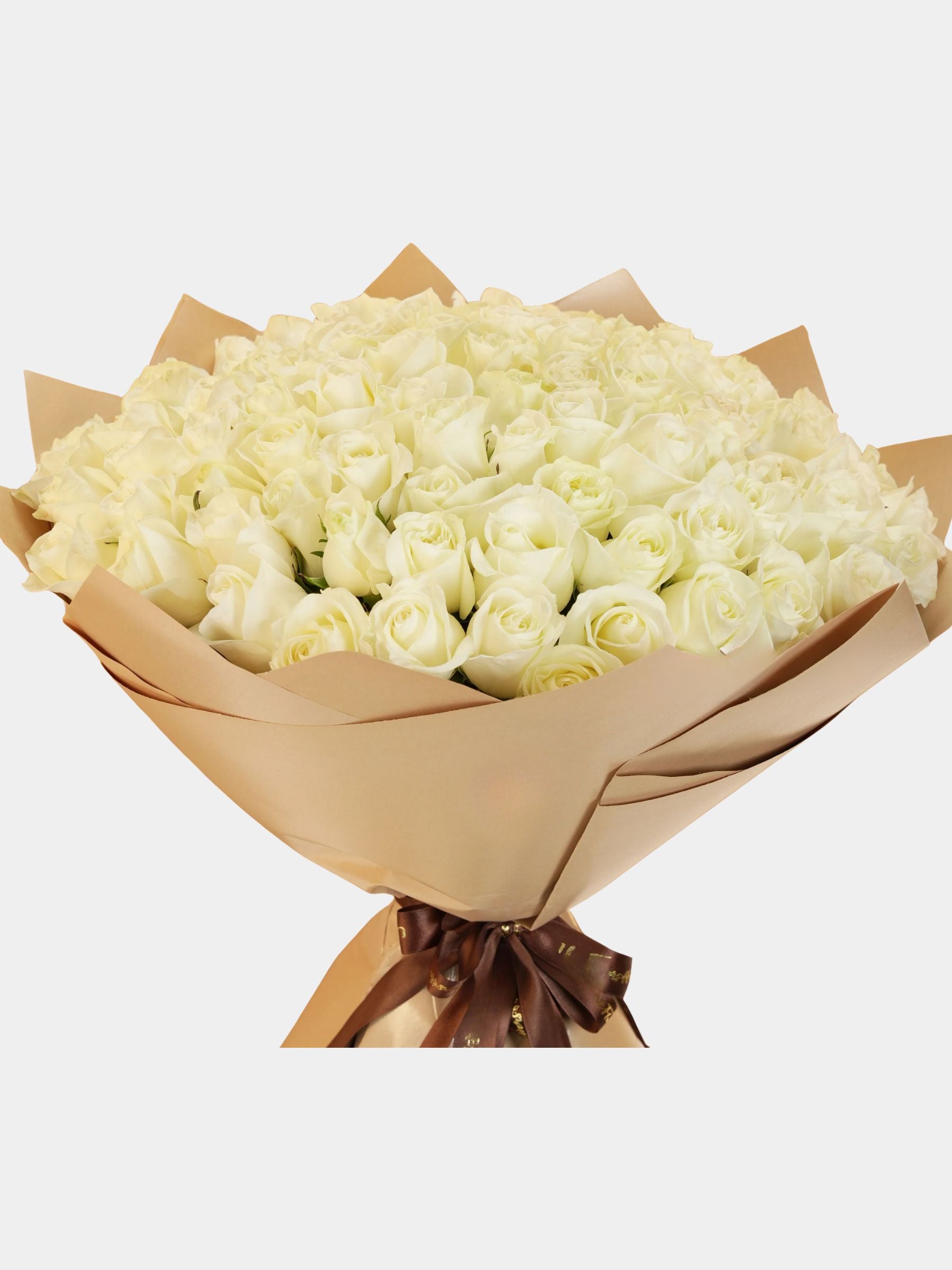 Bouquet of 100 White Roses