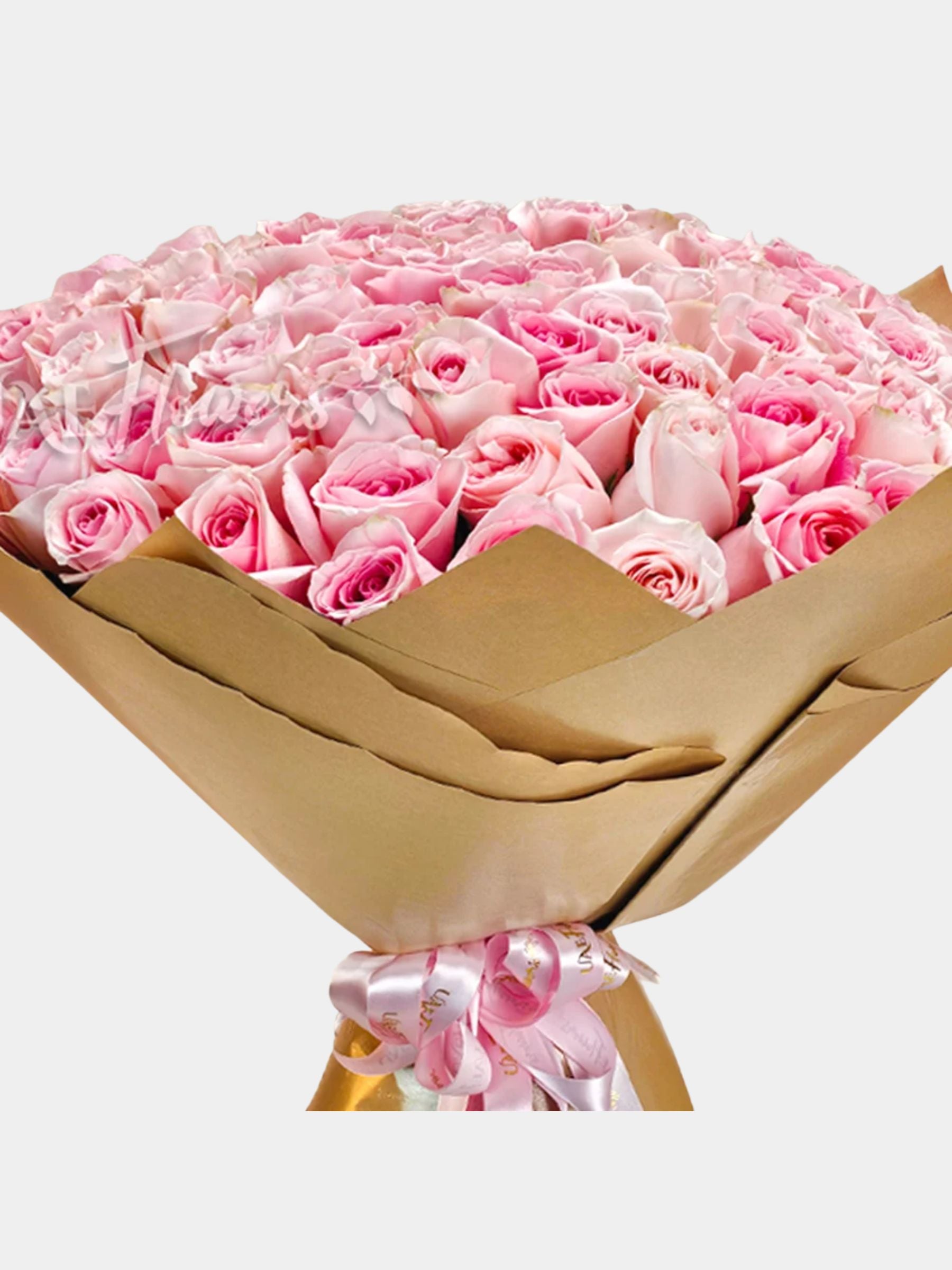 Bouquet of 100 Pink Roses