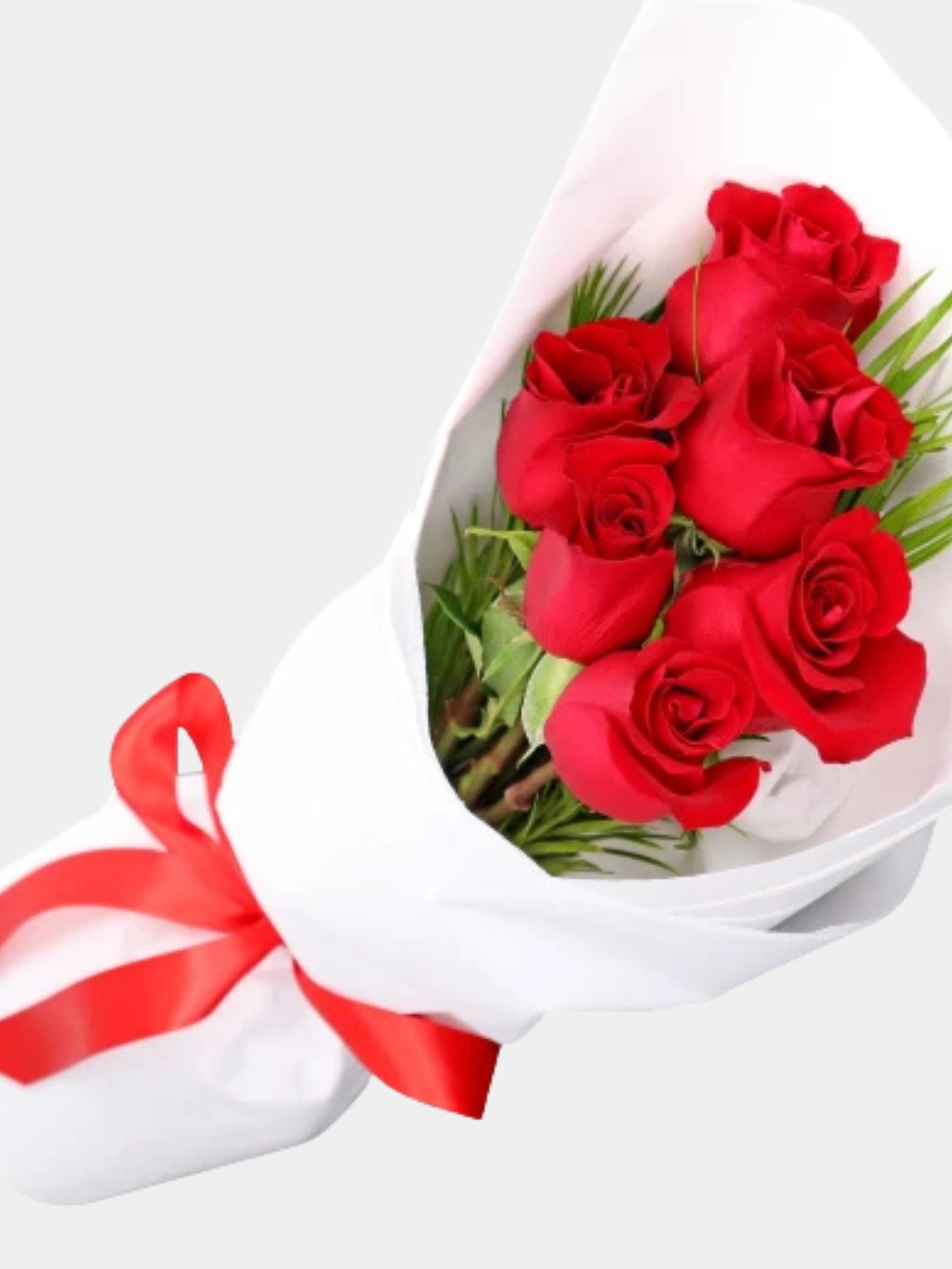 Bouquet of 6 Red Roses