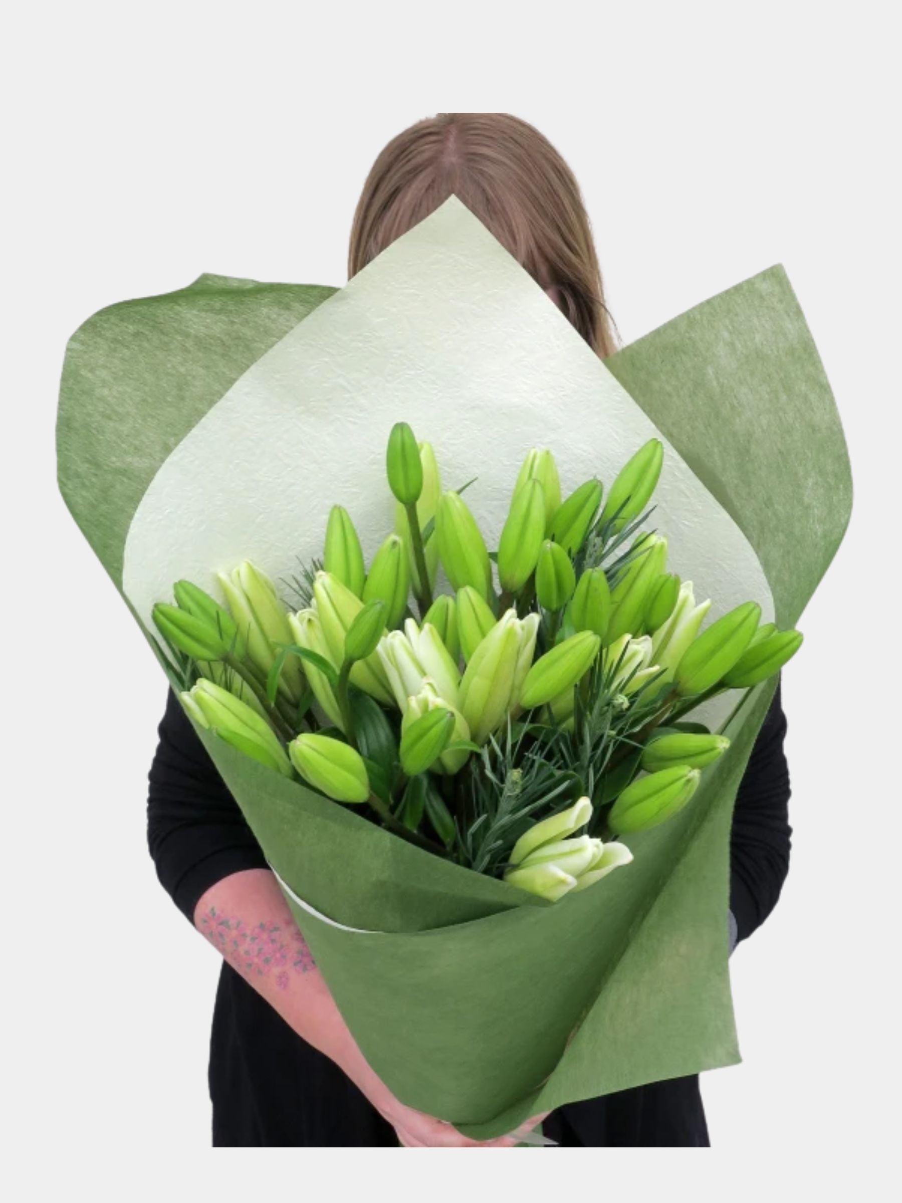 Bouquet of 10 White Lily