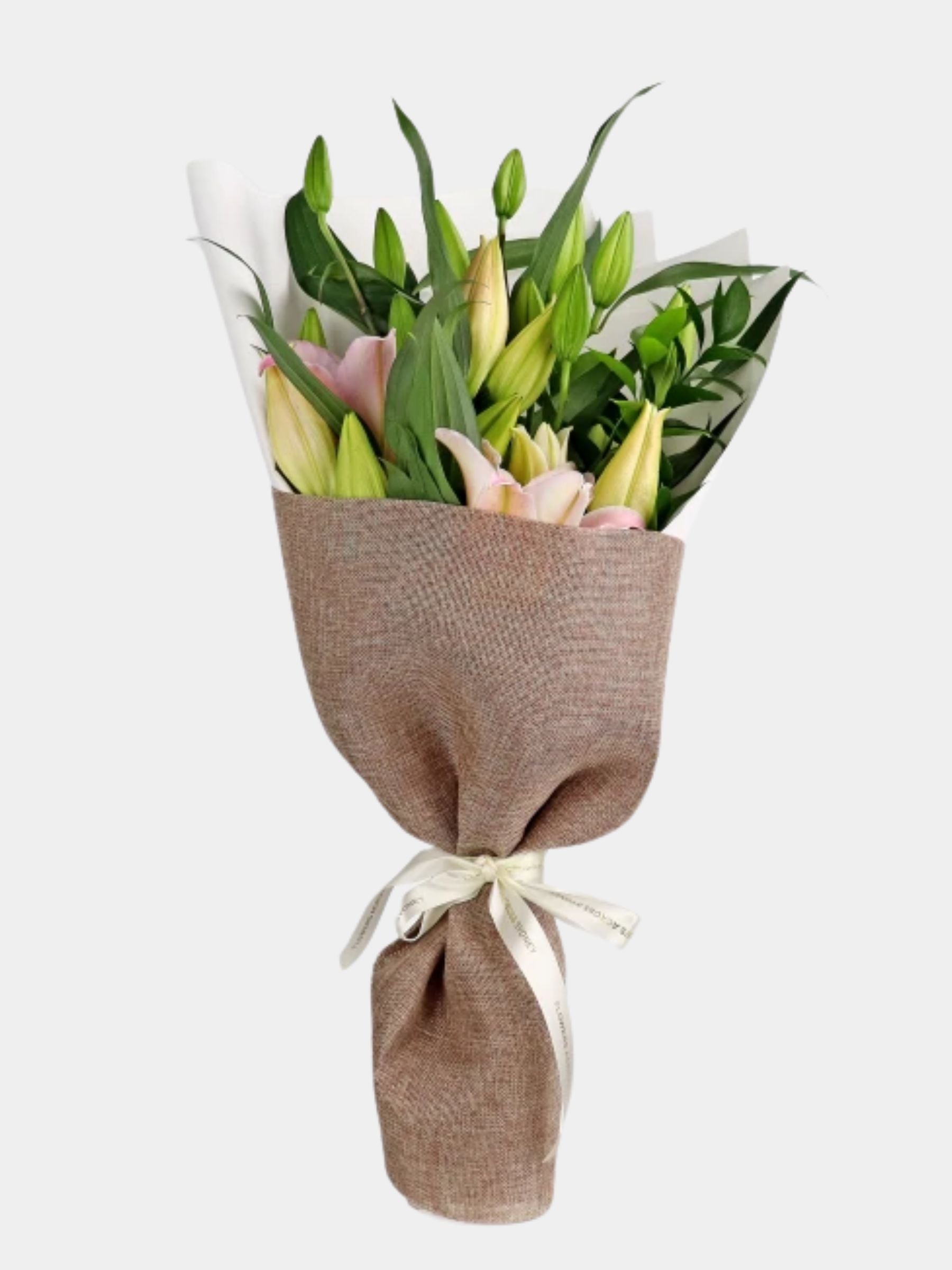 Bouquet of 5 Pink Oriental Lily