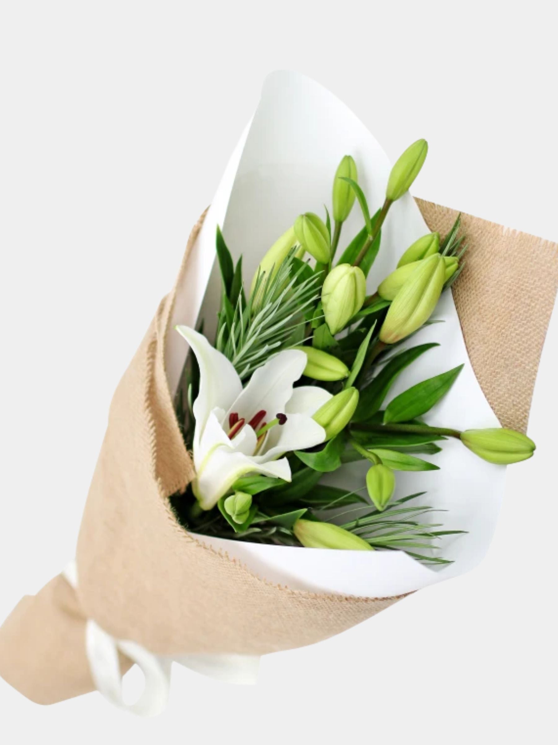 Bouquet of 5 White Lily