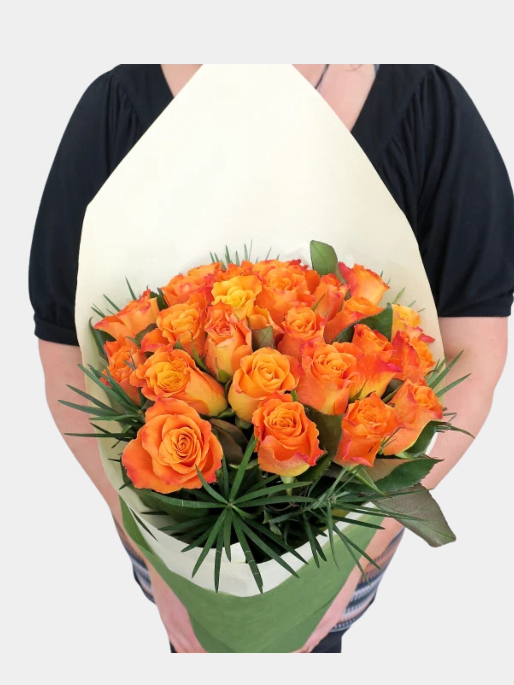 Bouquet of 24 Orange Roses