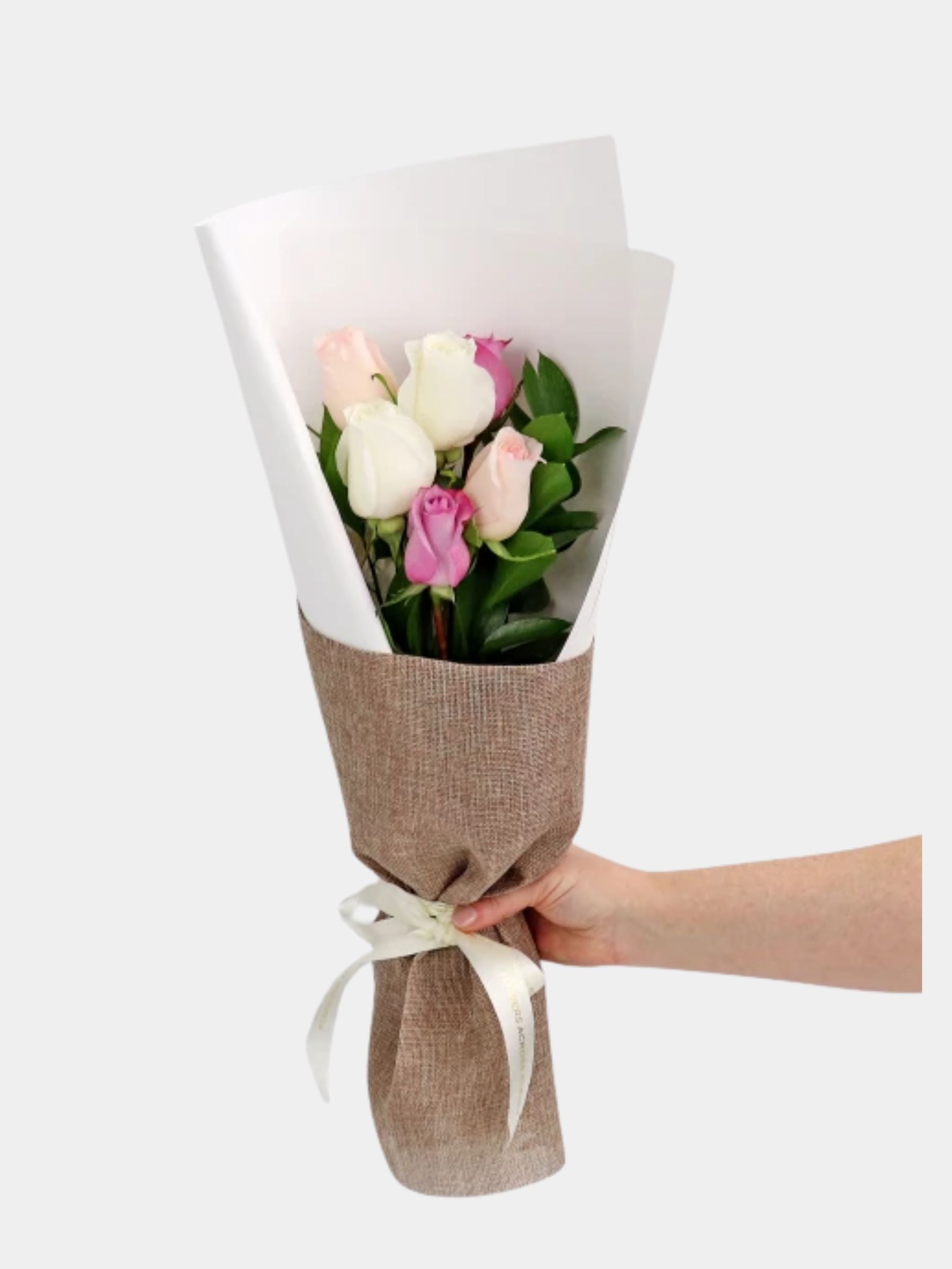 Bouquet of 6 Pastel Roses