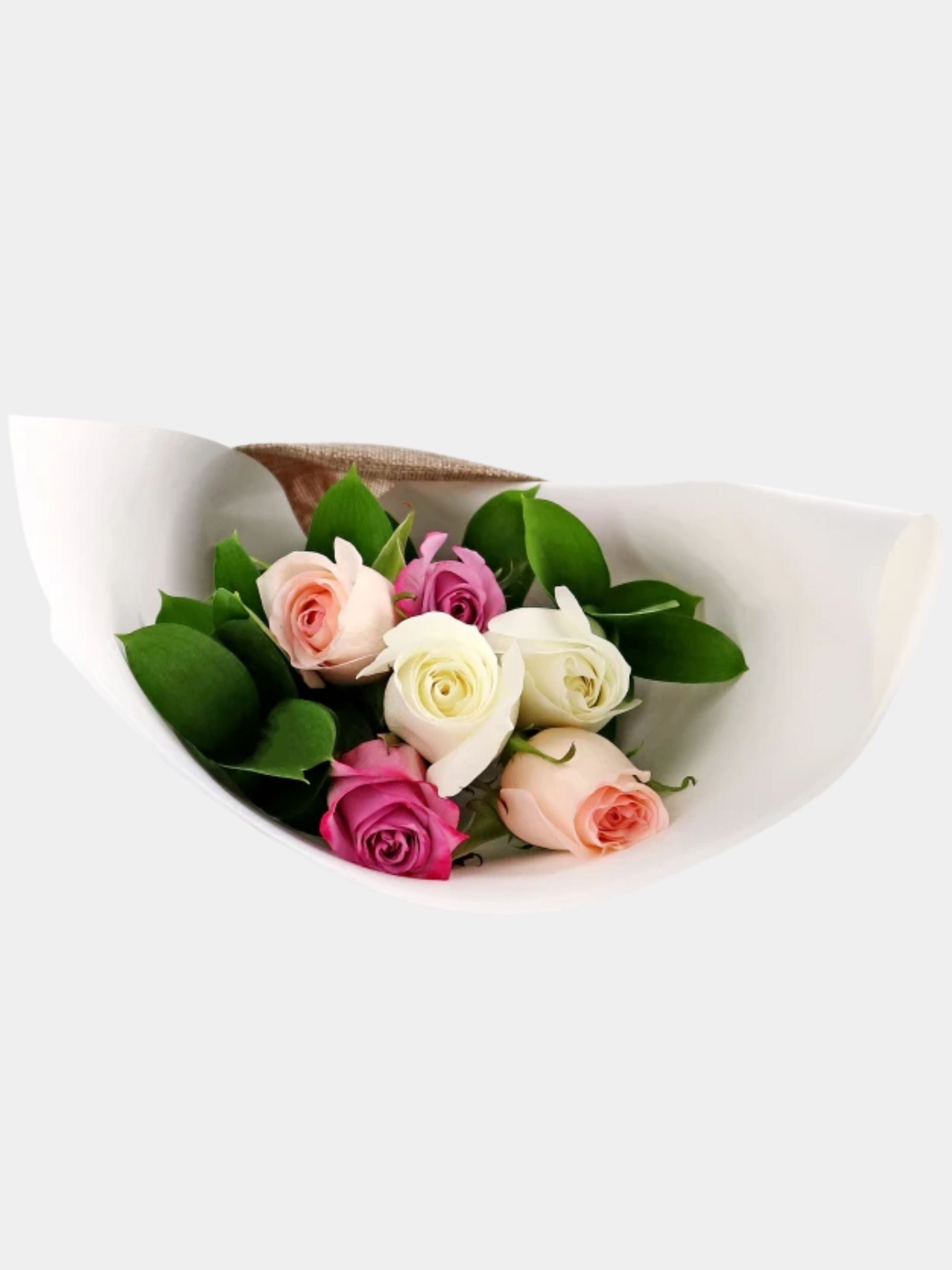 Bouquet of 6 Pastel Roses