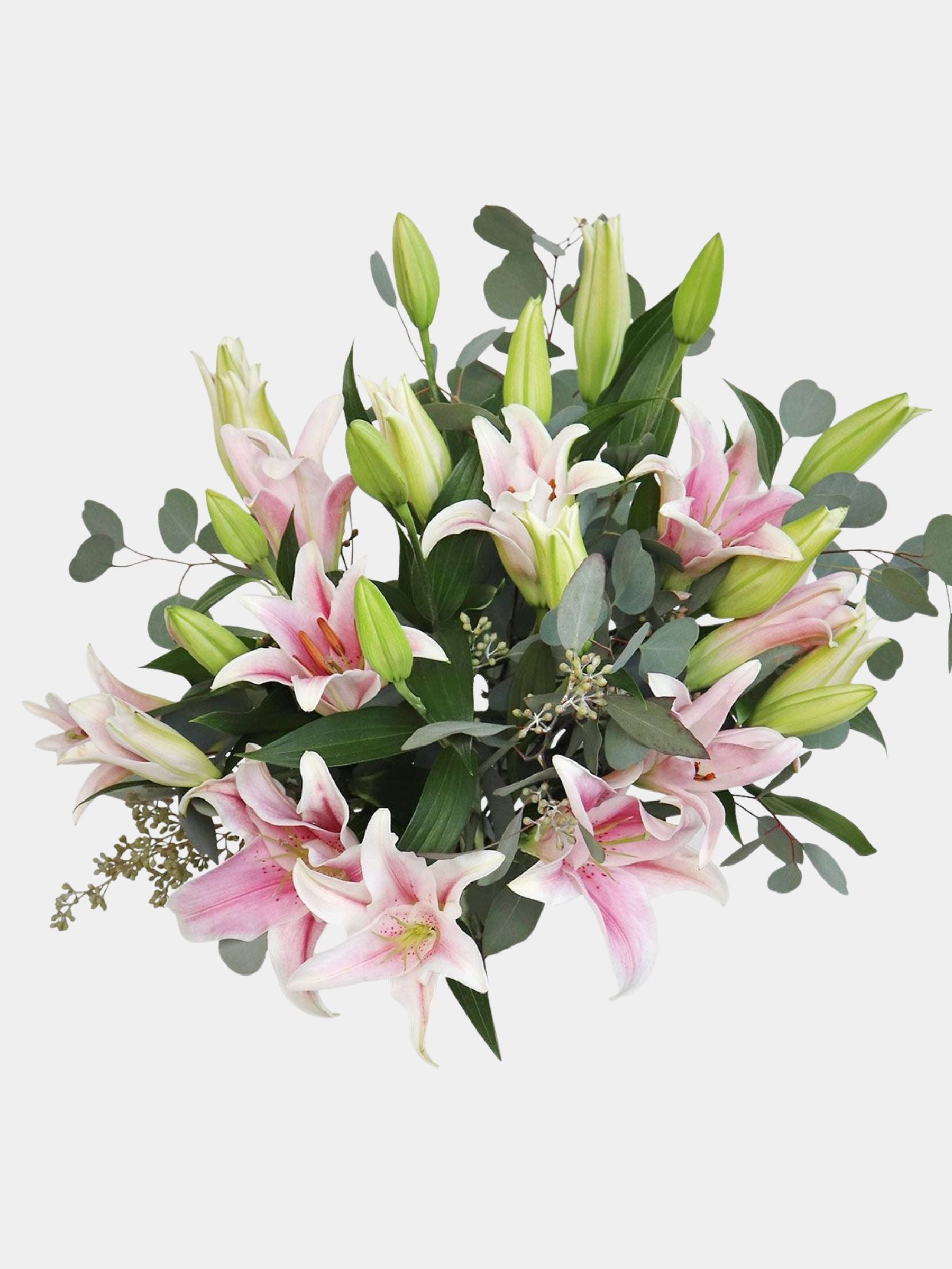 Pink Lilies in Vase