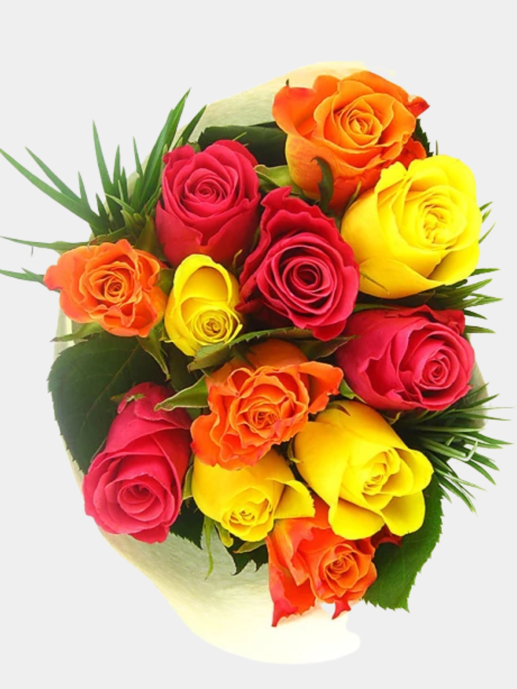 Bouquet of 12 Mixed Roses