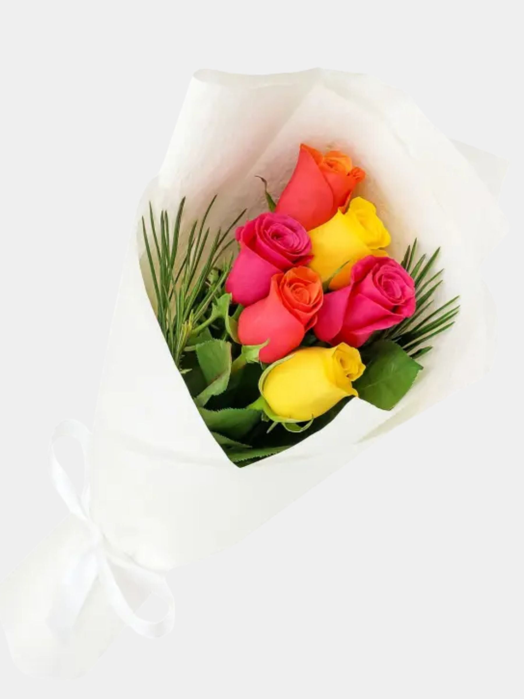 Bouquet of 6 Mixed Roses