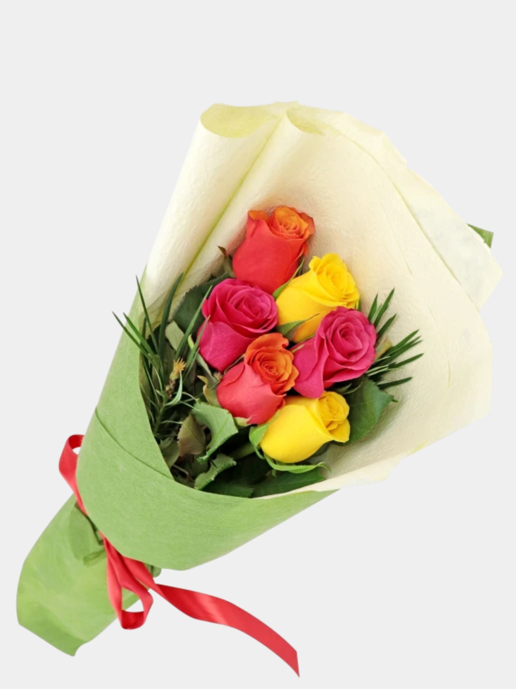 Bouquet of 6 Mixed Roses