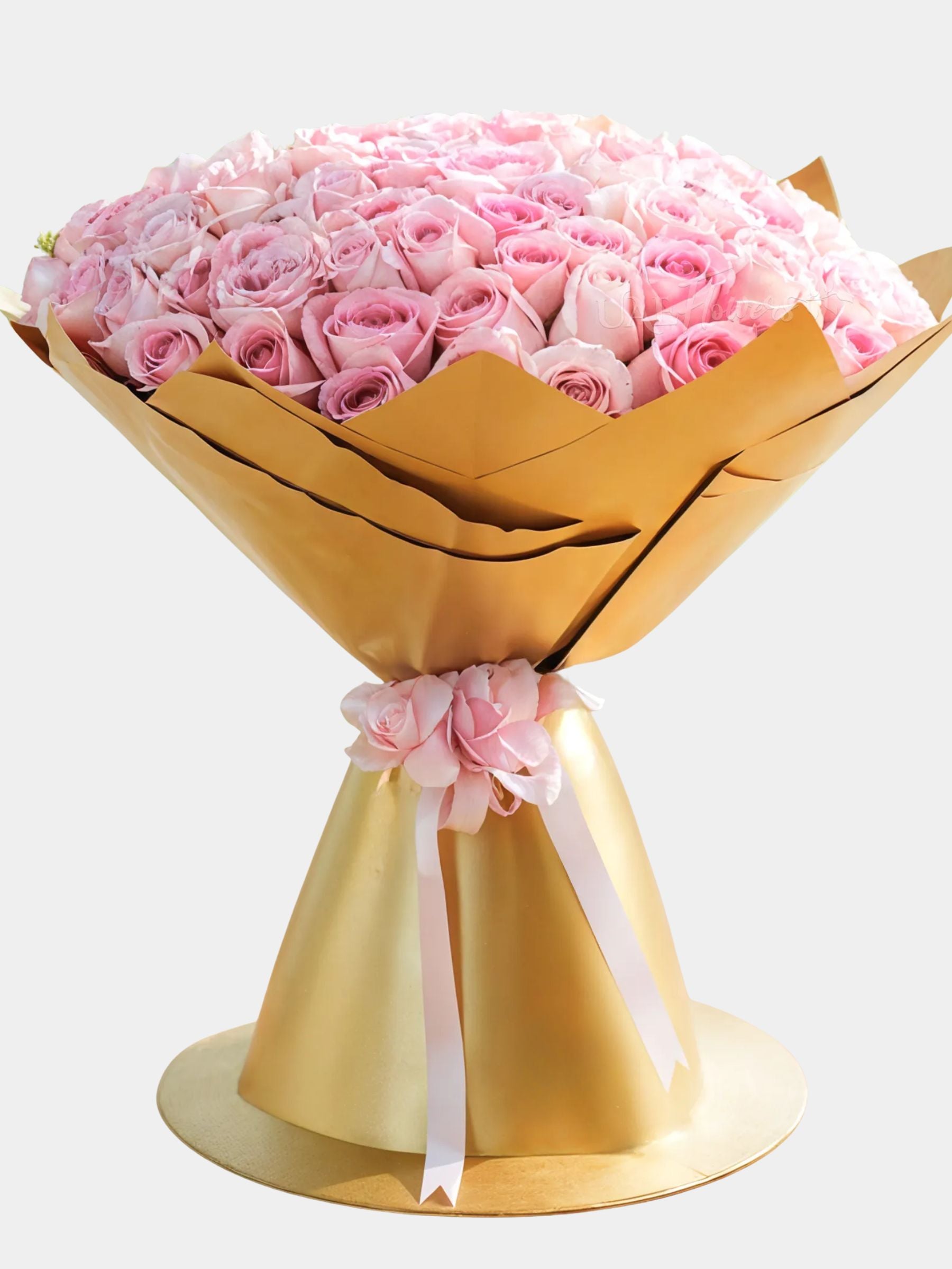 Bouquet of 100 Pink Roses