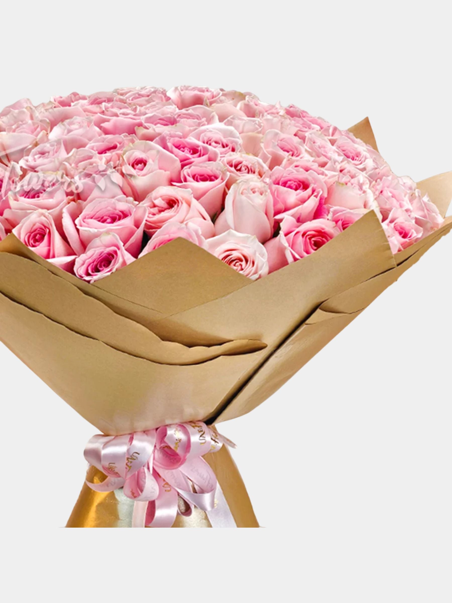 Bouquet of 100 Pink Roses