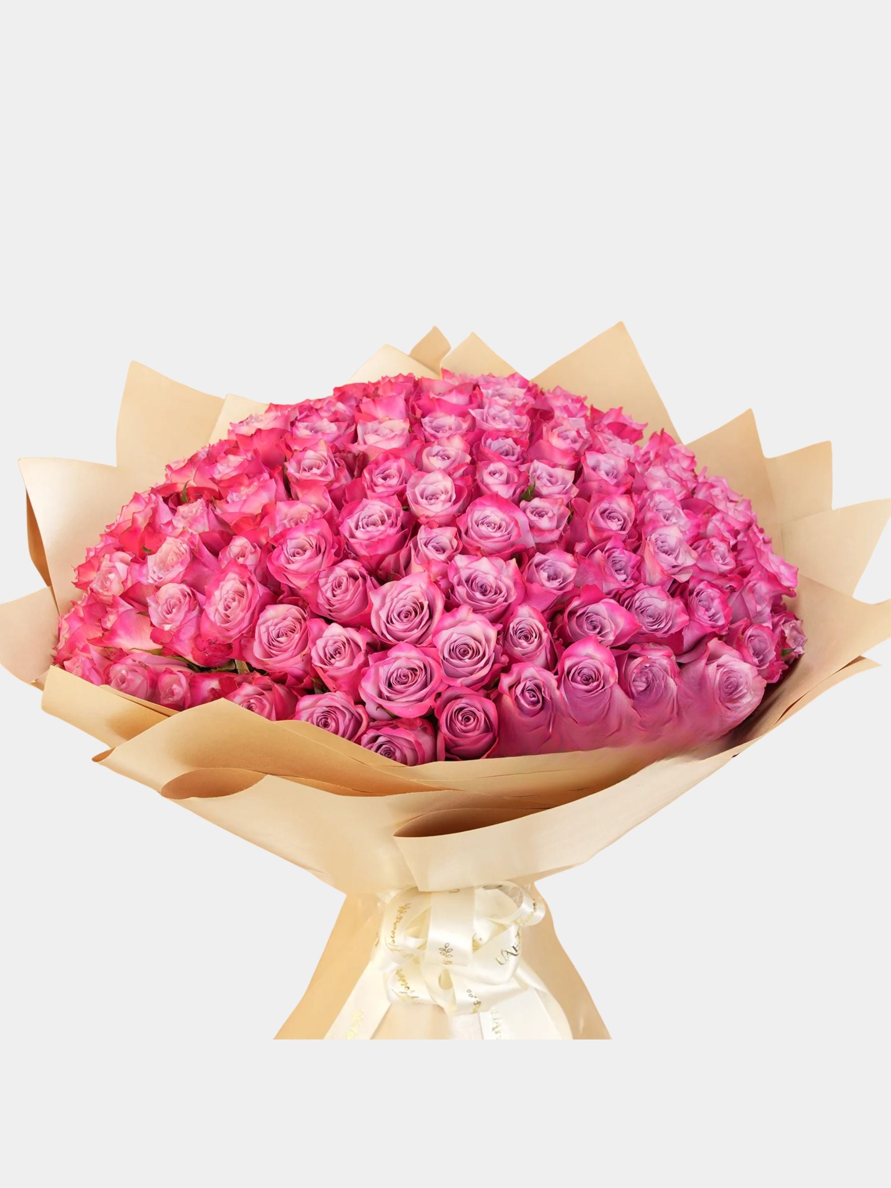 Bouquet of 100 Purple Roses