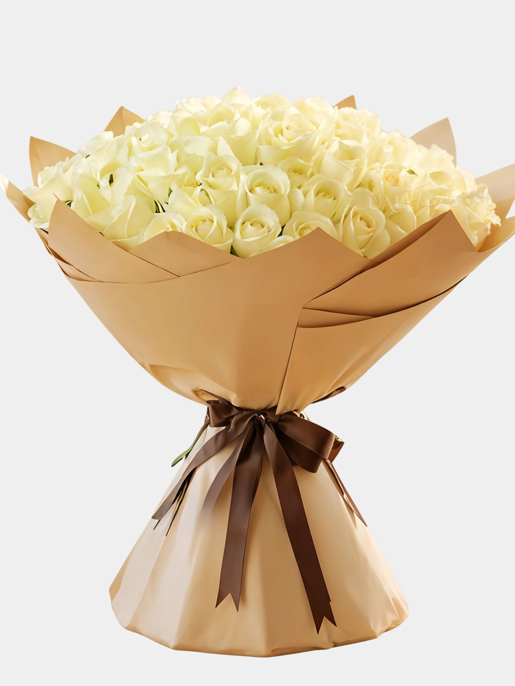 Bouquet of 100 White Roses