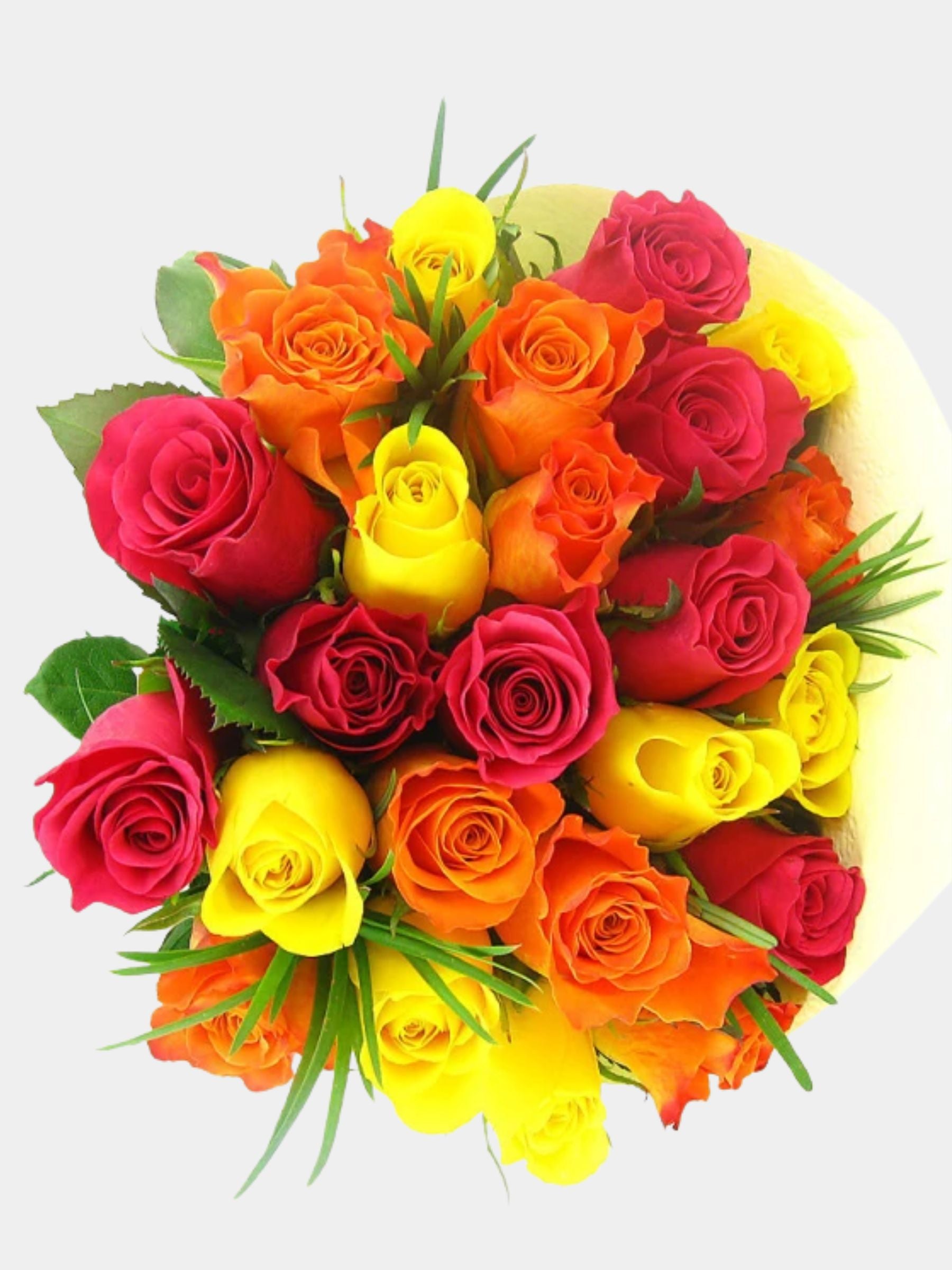 Bouquet of 24 Mixed Roses