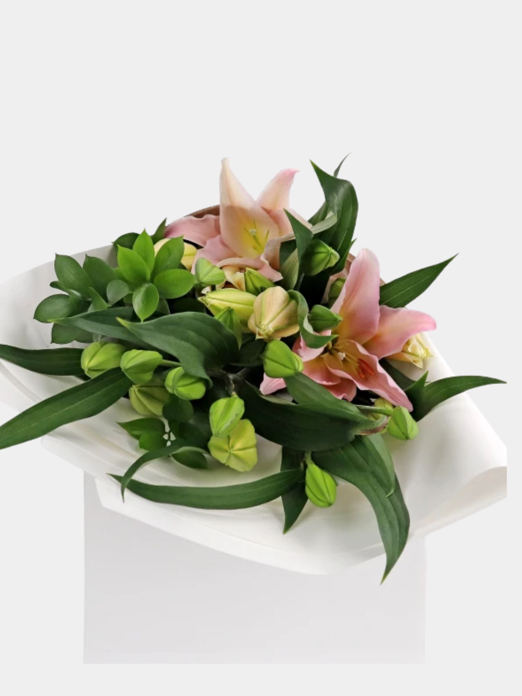 Bouquet of 5 Pink Oriental Lily