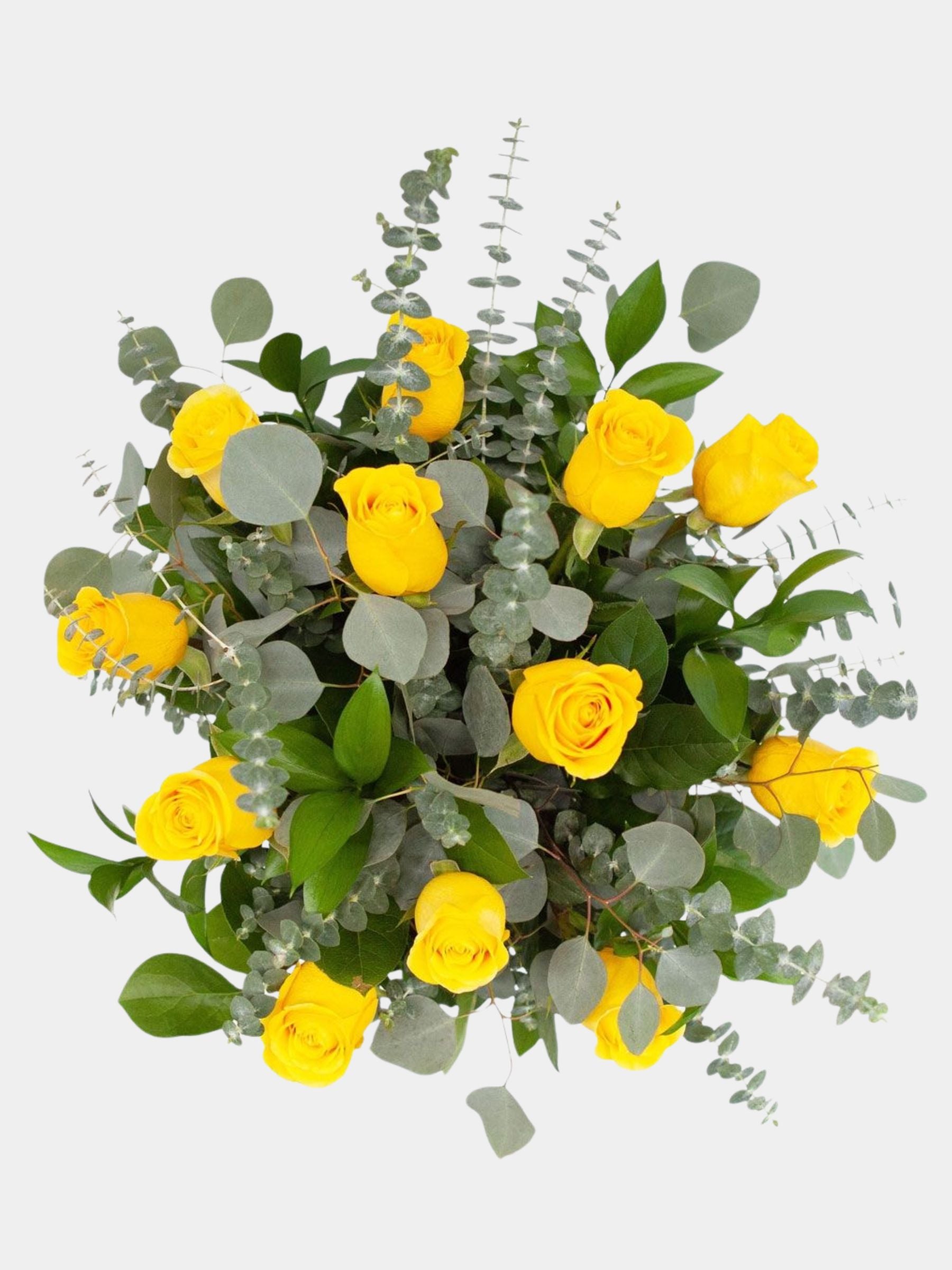 Classic 12 Yellow Roses in a Vase