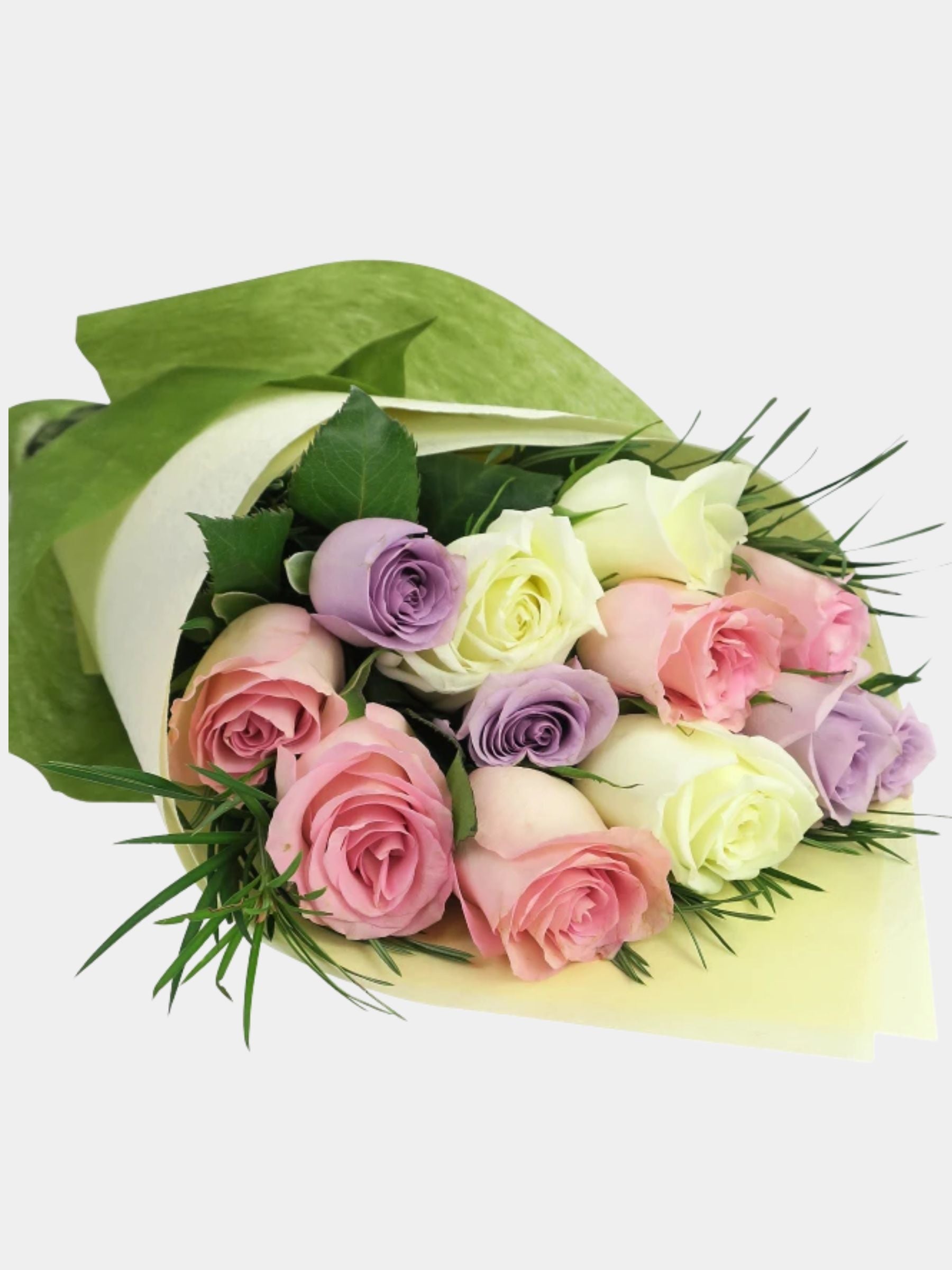 Bouquet of 12 Pastel Roses