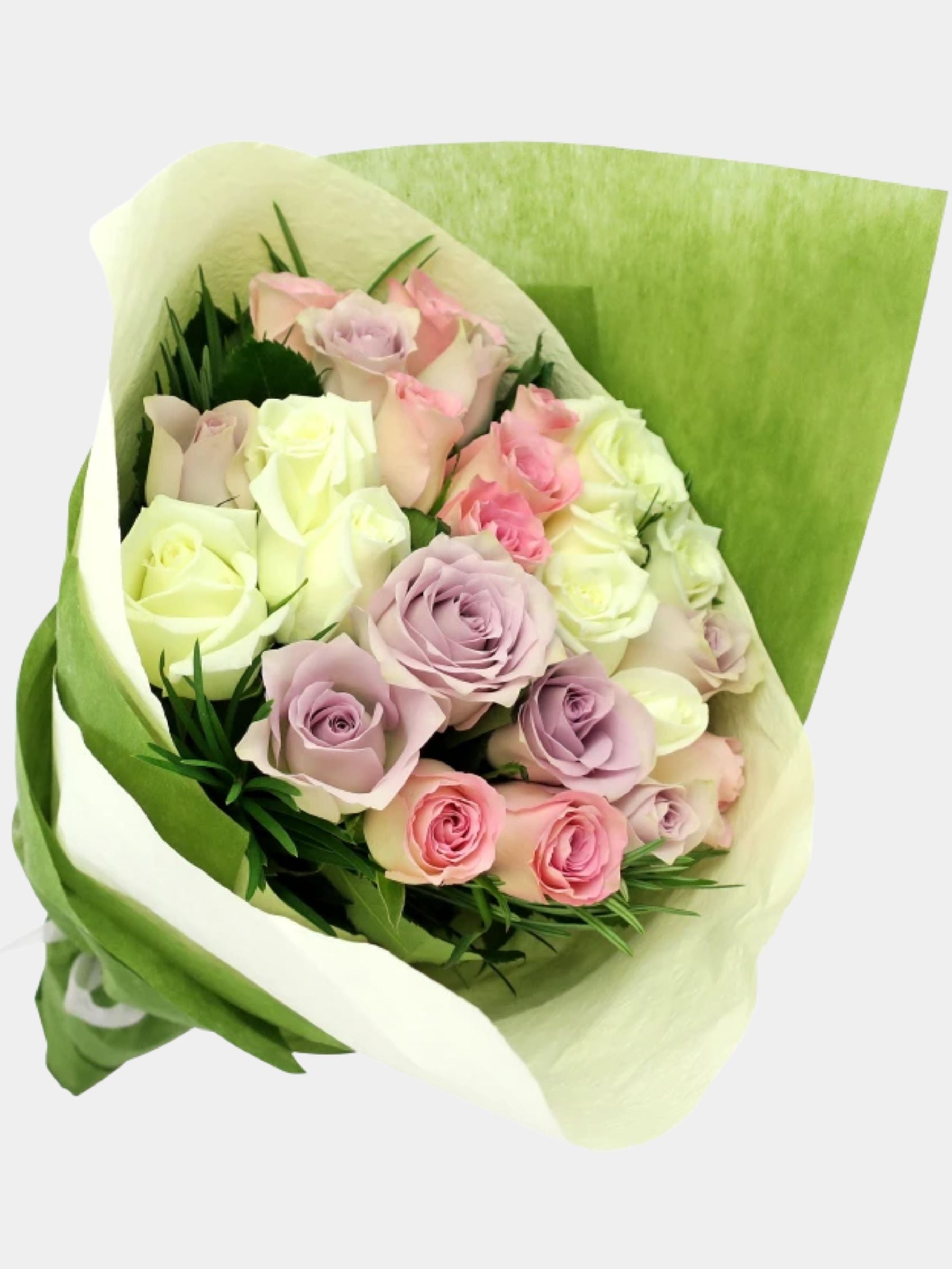 Bouquet of 24 Pastel Roses