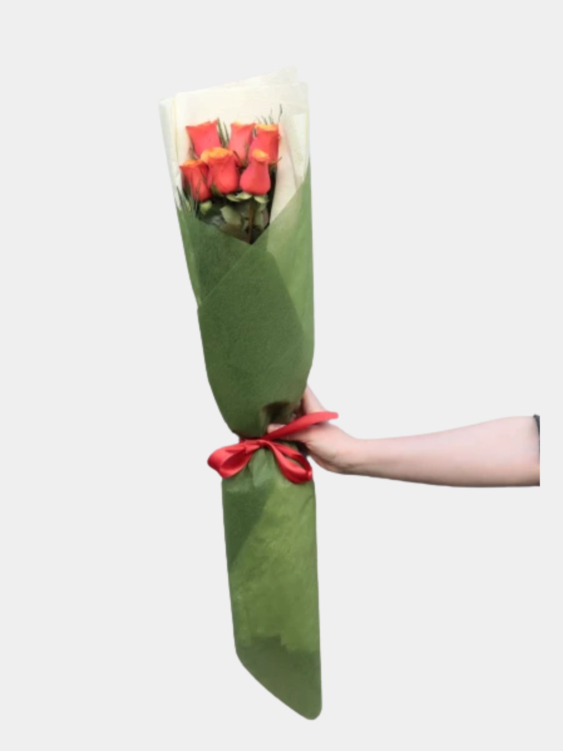 Bouquet of 6 Orange Roses