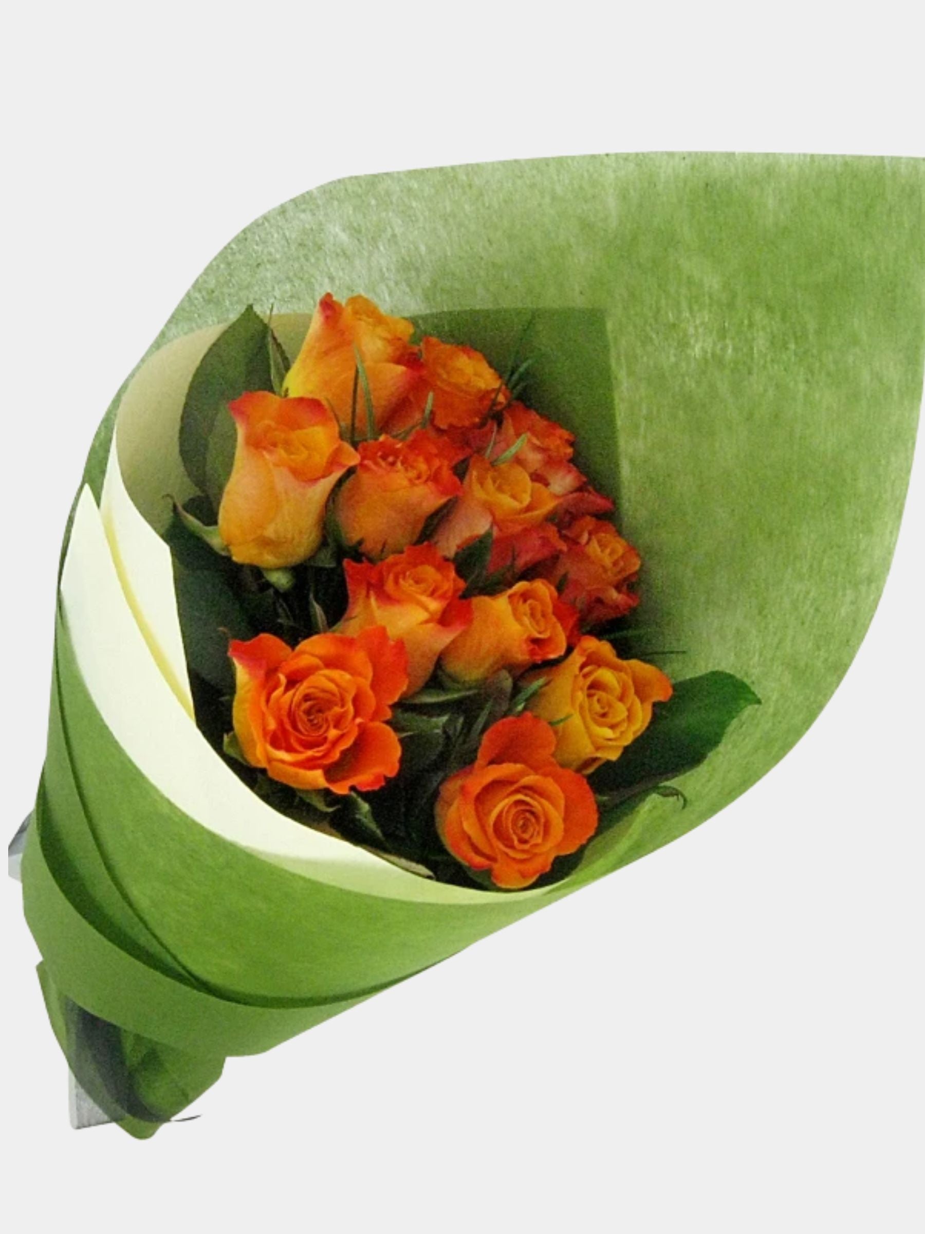 Bouquet of 12 Orange Roses