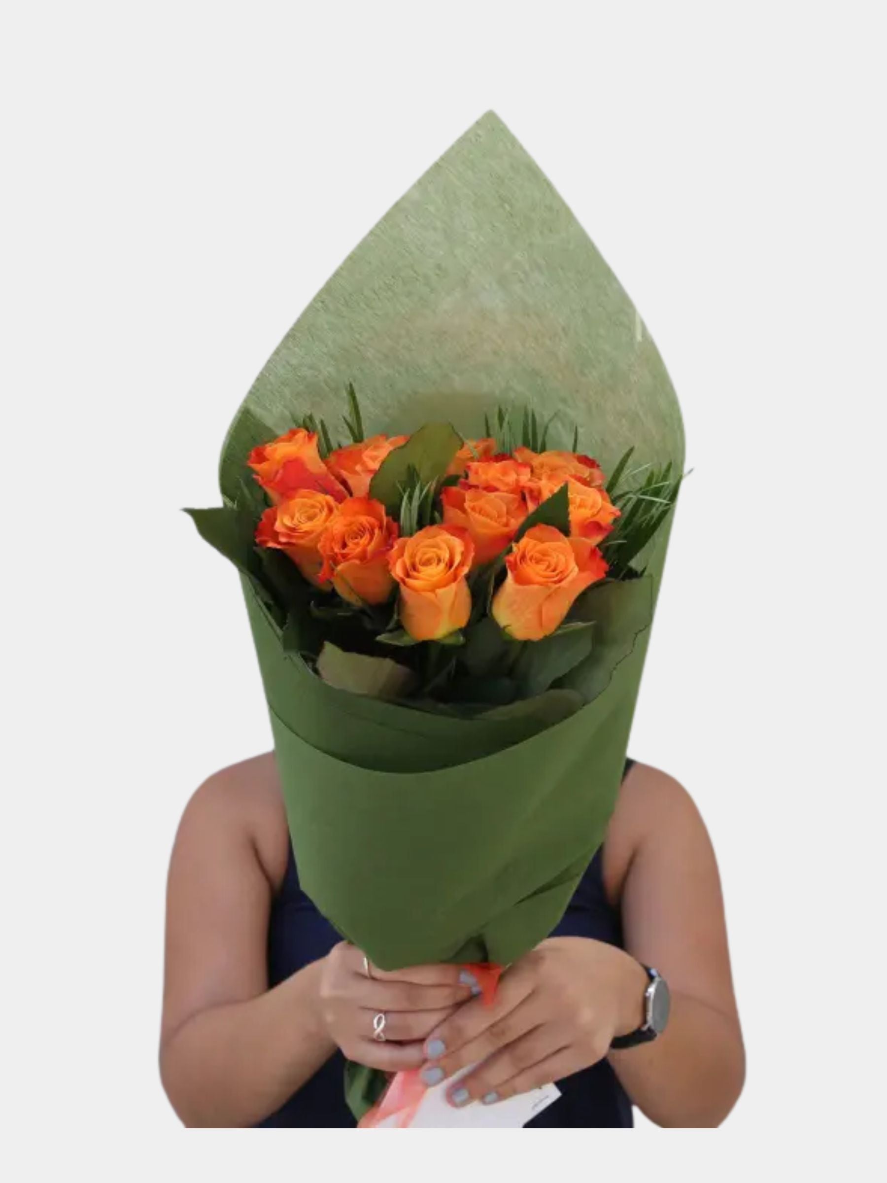 Bouquet of 12 Orange Roses