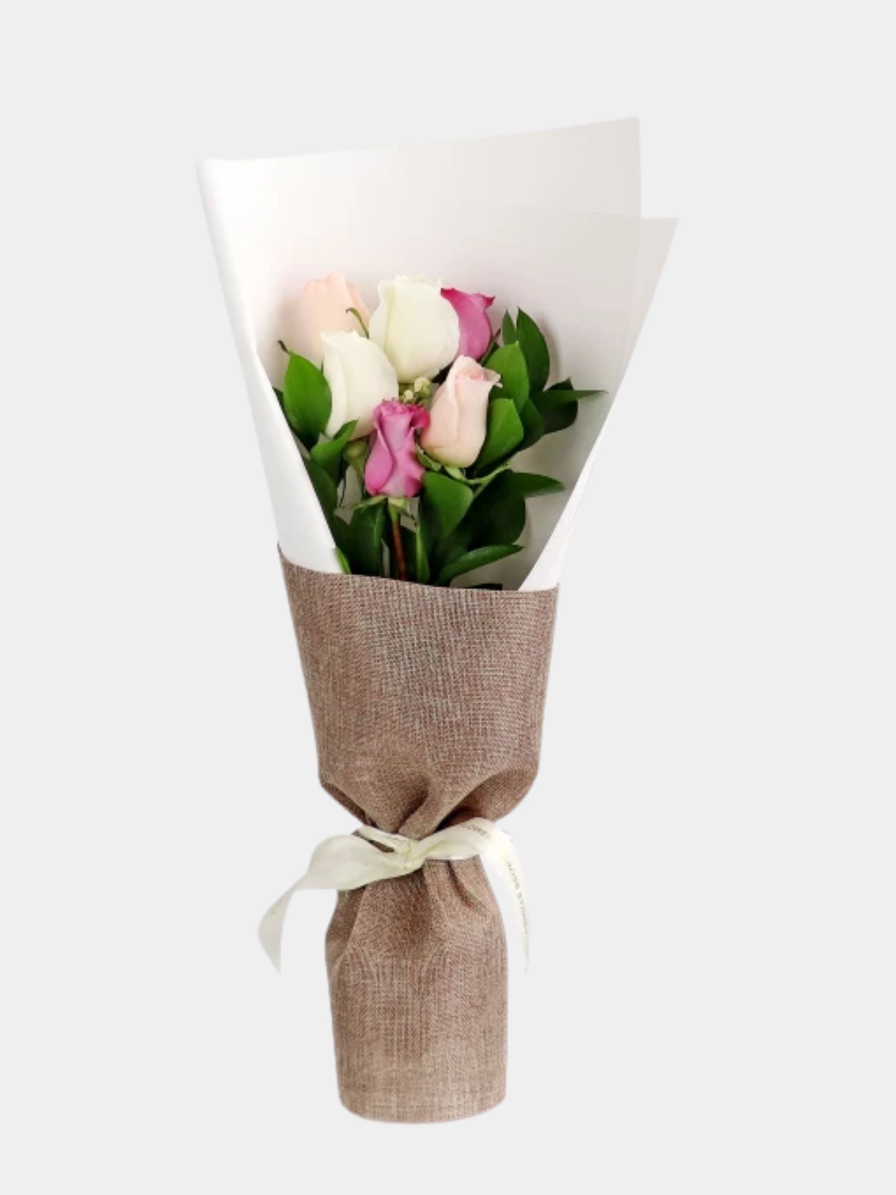 Bouquet of 6 Pastel Roses