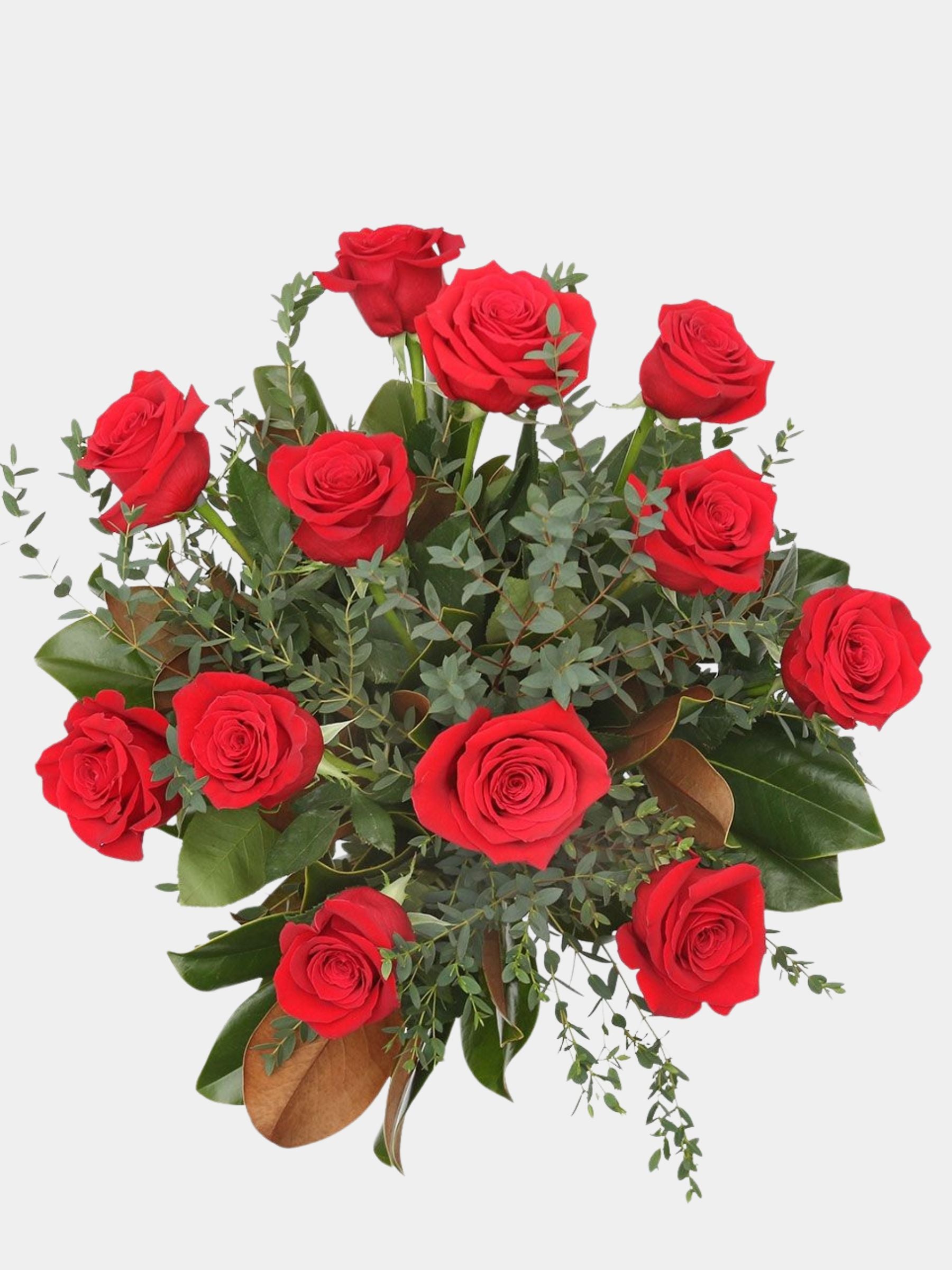 Classic 12 Red Roses in a Vase